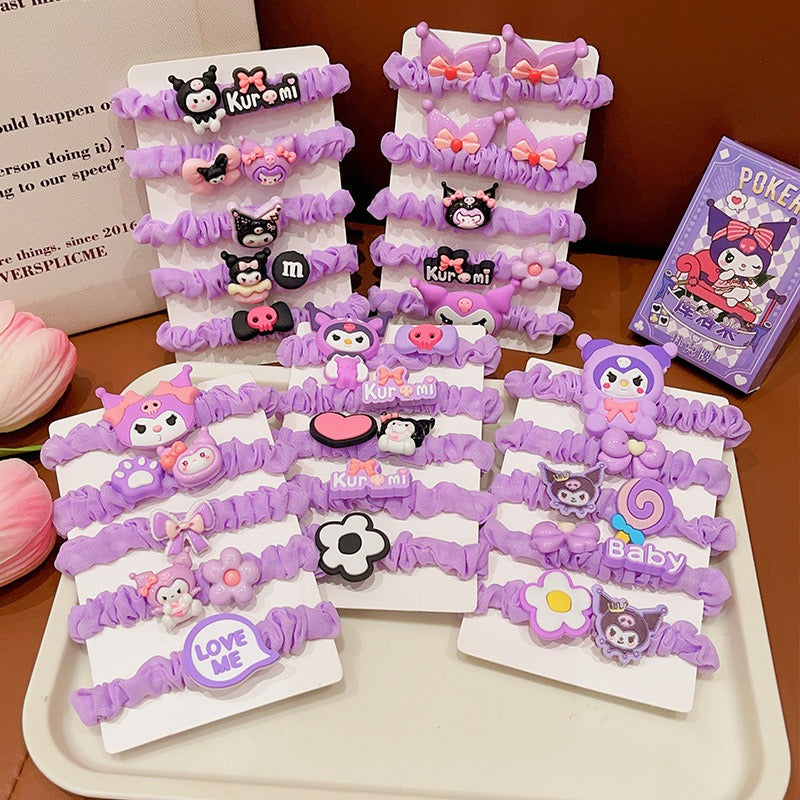 Wholesale 5pcs Children's Cartoon Cute Doll Rope Hair Scrunchies ACCVIP-HS-Huidi013