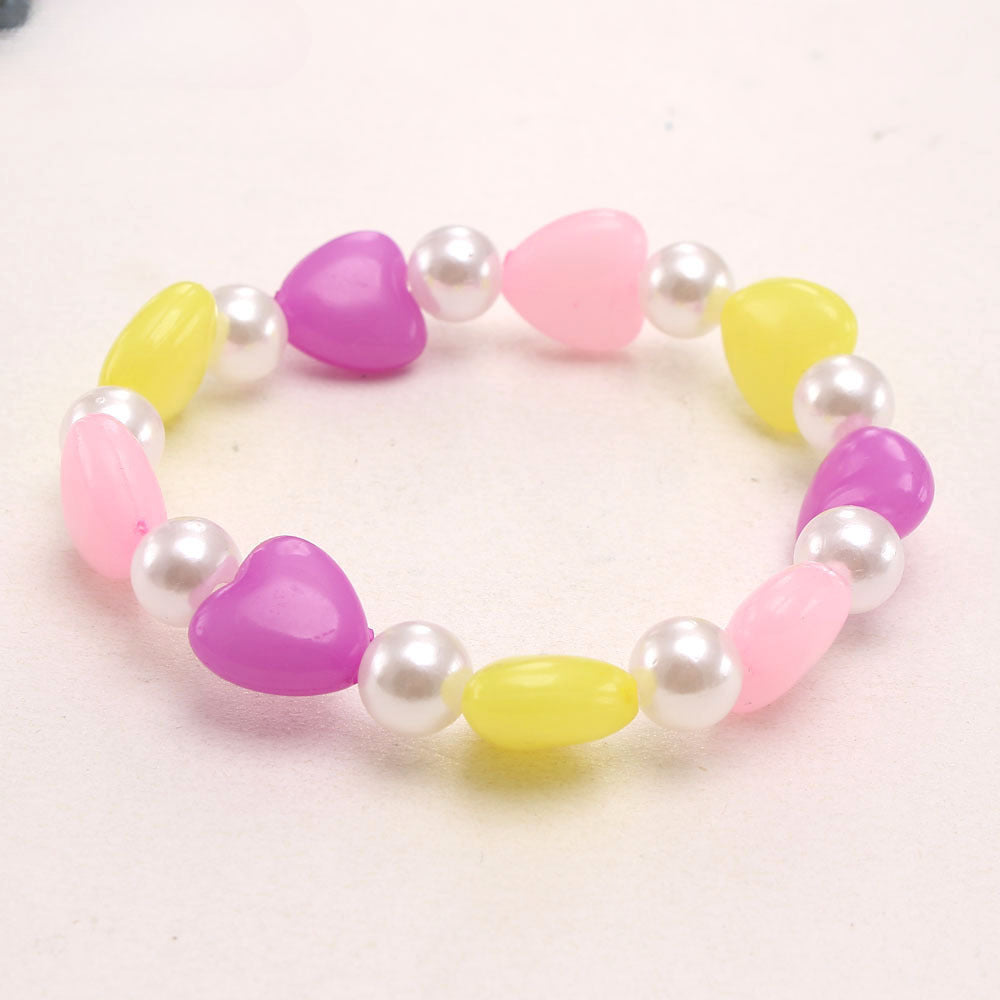 Wholesale Colorful Acrylic Pearl Children's Beaded Bracelet ACC-BT-NiJia003