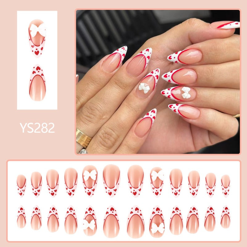 Wholesale 24 Pieces/box Valentine's Day Flower Bow Nails Kits Nail Stickers ACC-NS-MiKe029