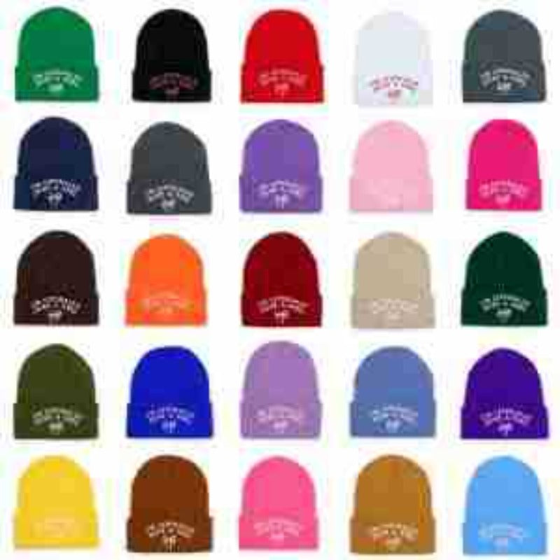 Wholesale Letter Bow Knitted Hat Warm Embroidered Wool Hat ACC-HT-HaiPu037