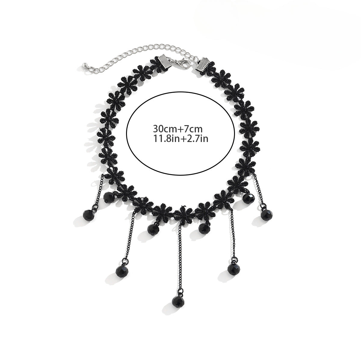 Wholesale Vintage Choker Black Gothic Style Water Drop Tassel Necklaces ACC-NE-XueRou015