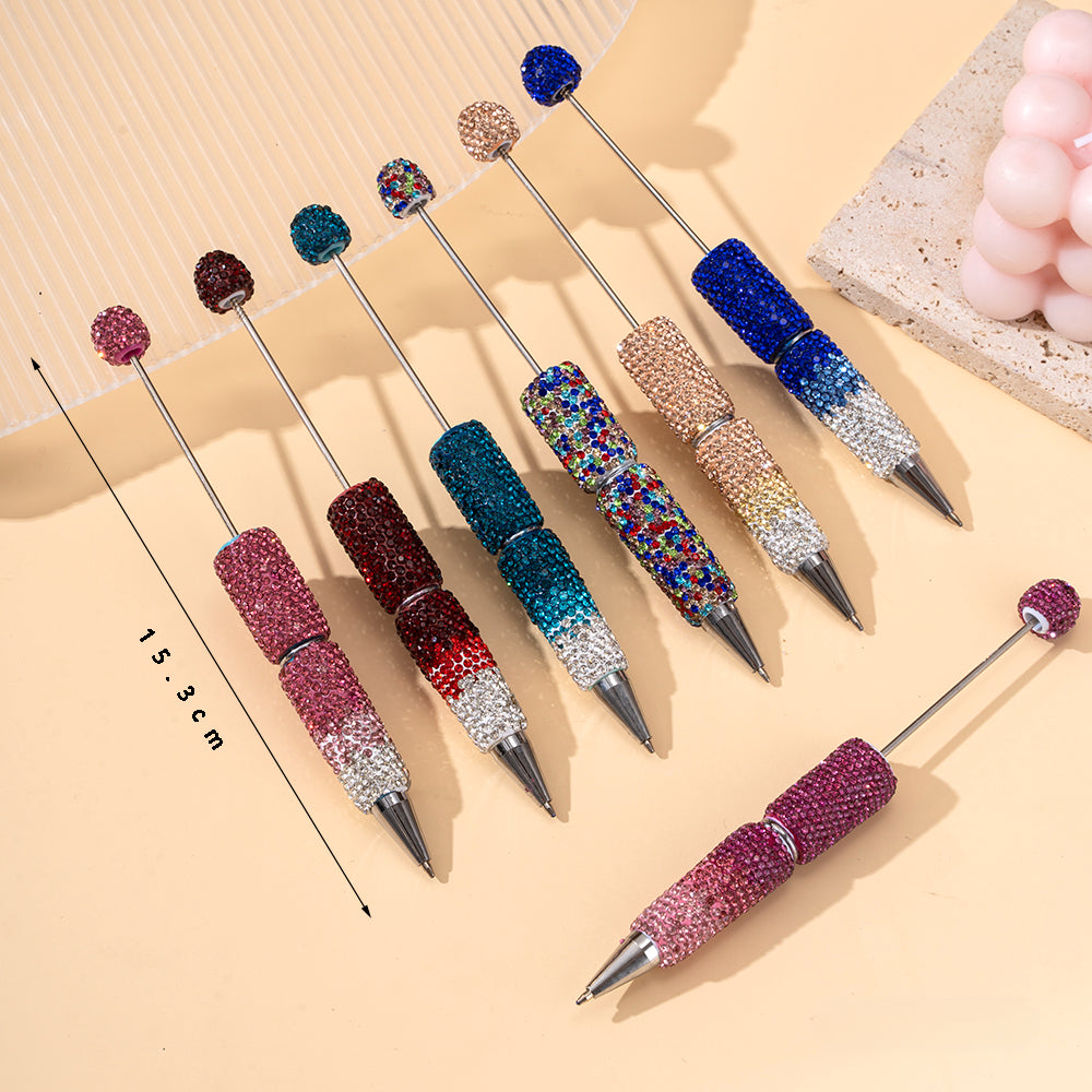 Wholesale Beadable Pens Clay Inlaid with Diamonds Plastic DIY Beaded Pens ACC-PN-ZhiYa002