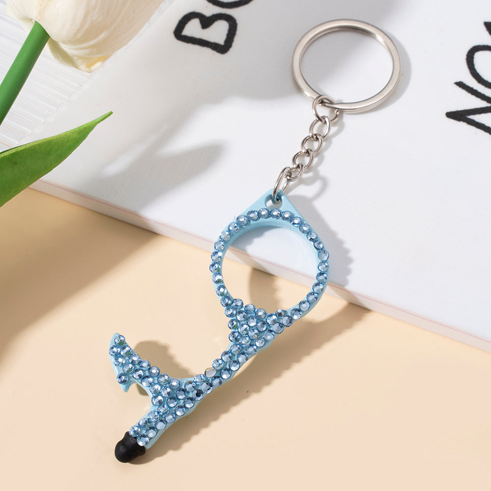 Wholesale Multifunctional Double-Sided Diamond Door Opener Portable Keychain ACCVIP-KC-ZhiYa014