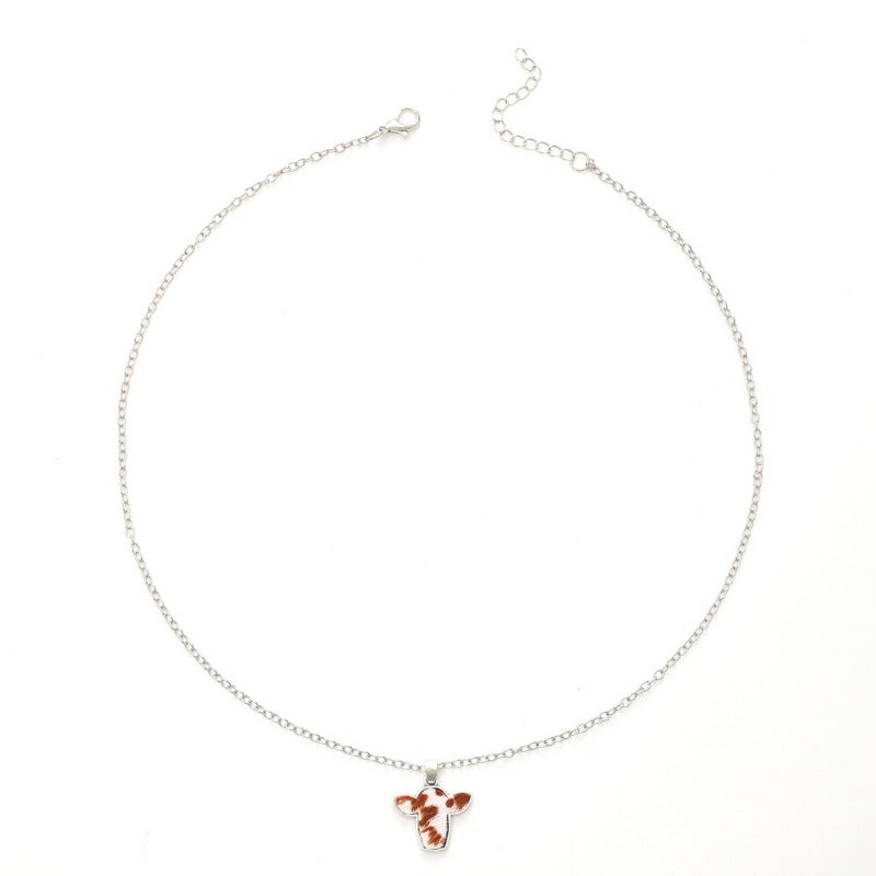 Wholesale Western Style Alloy Bull Head Pattern Pendant Necklace ACC-NE-YiTia001