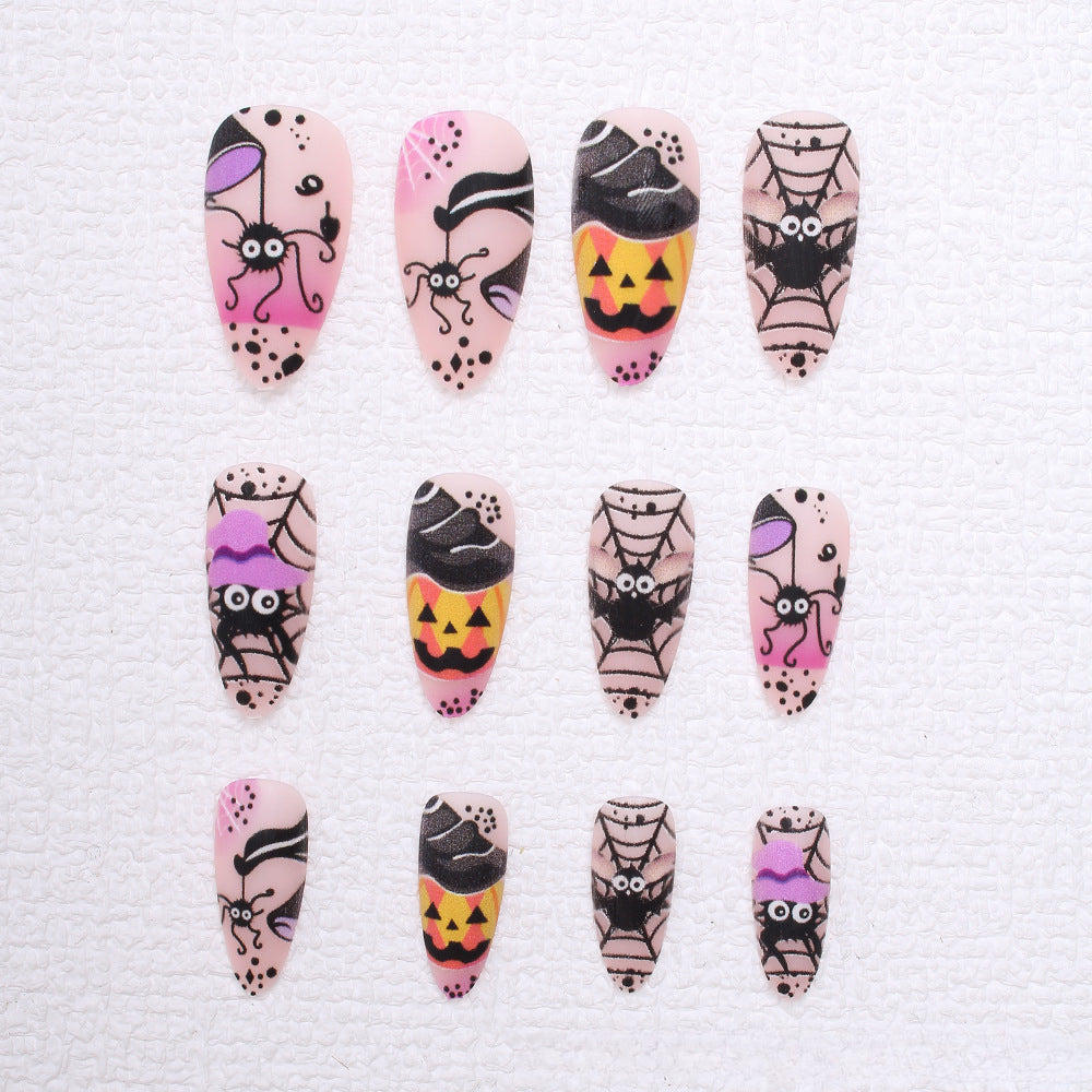 Wholesale 24 Pieces/box Halloween Press-on Nails Kits Nail Stickers ACC-NS-XingNai032
