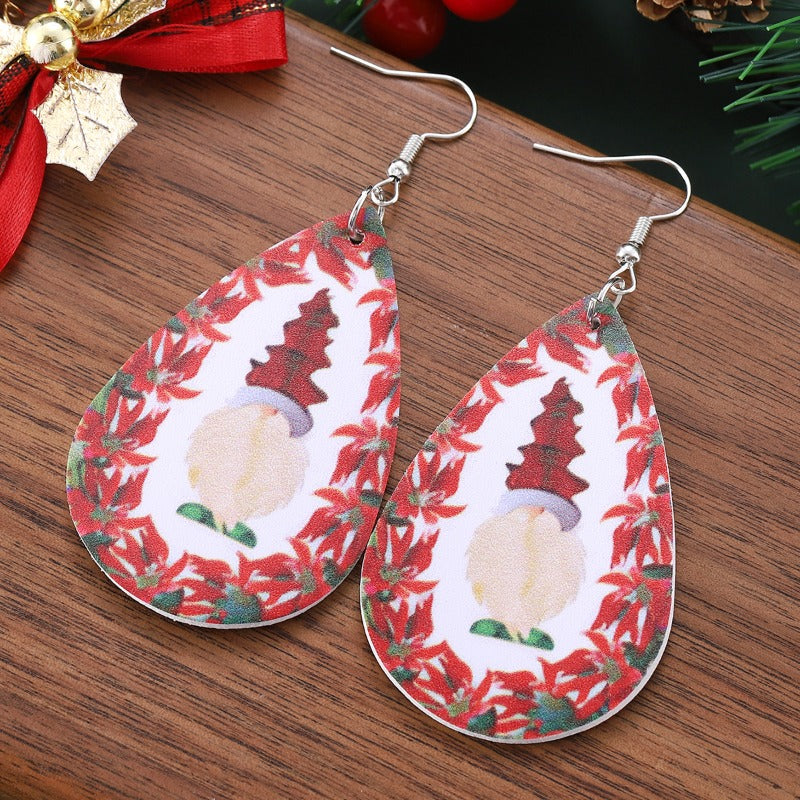 Wholesale Christmas Lights Gnome Elk Snowflake Winter Snowflake Earrings ACC-ES-ChuLian137