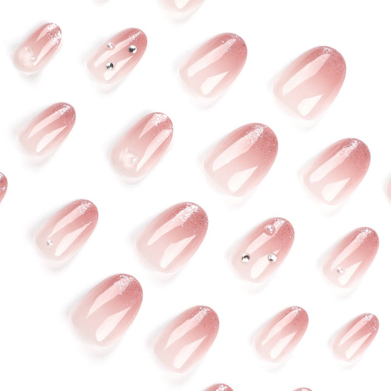 Wholesale 24 Pieces/box Pink Gradient Pink Nails Kits Nail Stickers ACC-NS-LeFan211