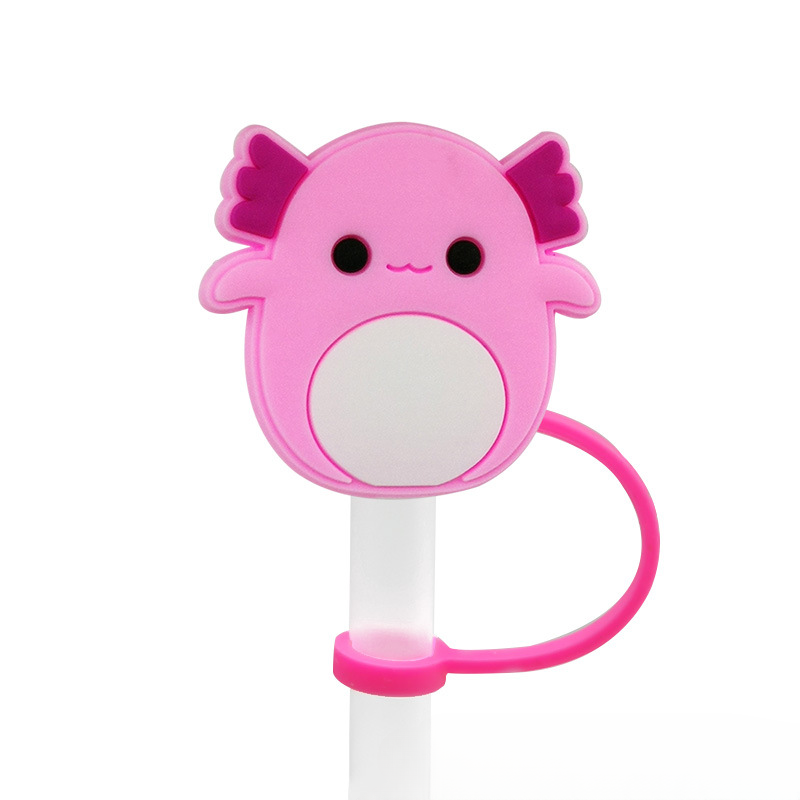 Wholesale 20PCS 7-8mm PVC Cute Doll Straw Tube Cap