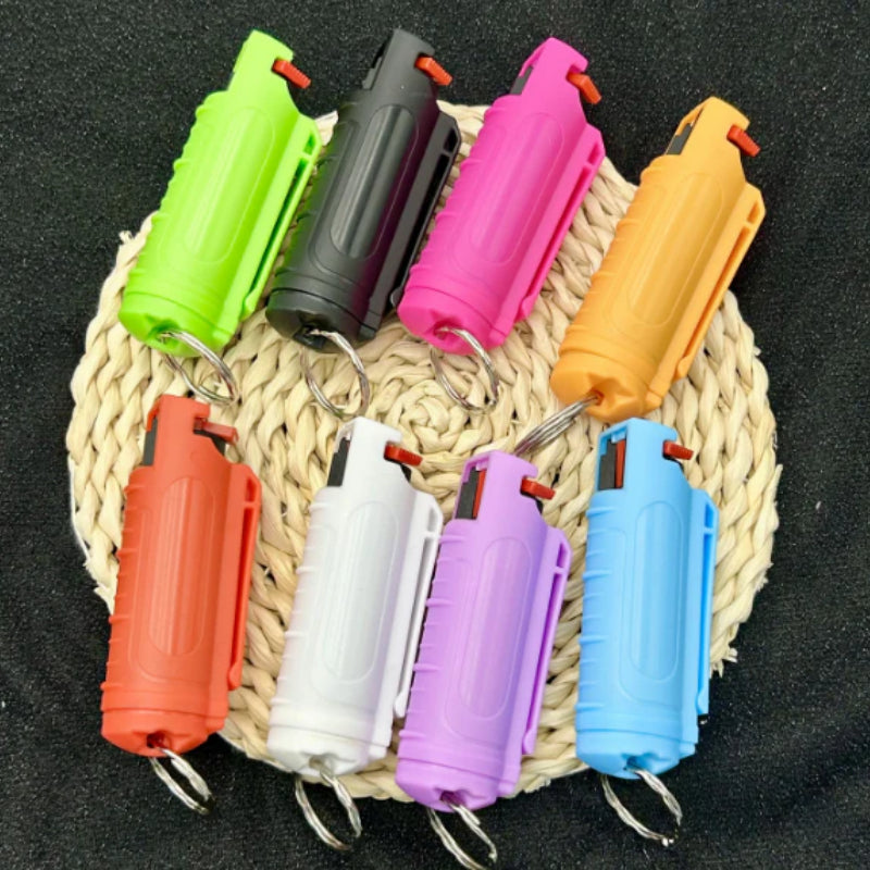 Wholesale Plastic Portable Press Bottle Keychain Quick Release Compact Portable Tools Ideal Gift ACCHW-KC-ZhiYa004