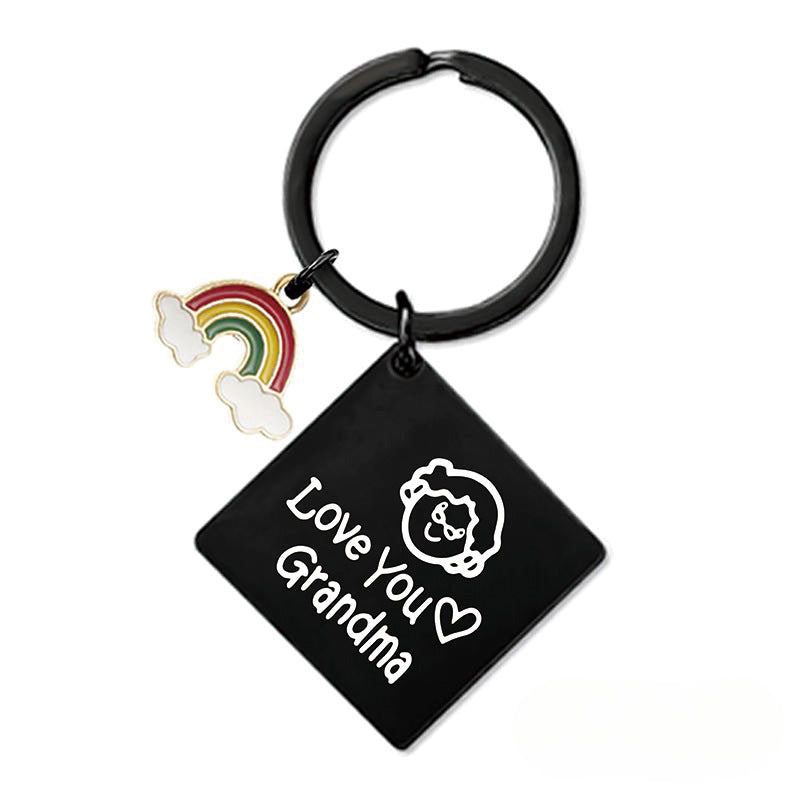 Wholesale Mother's Day Gift Metal Square Keychain ACC-KC-Ganggu007