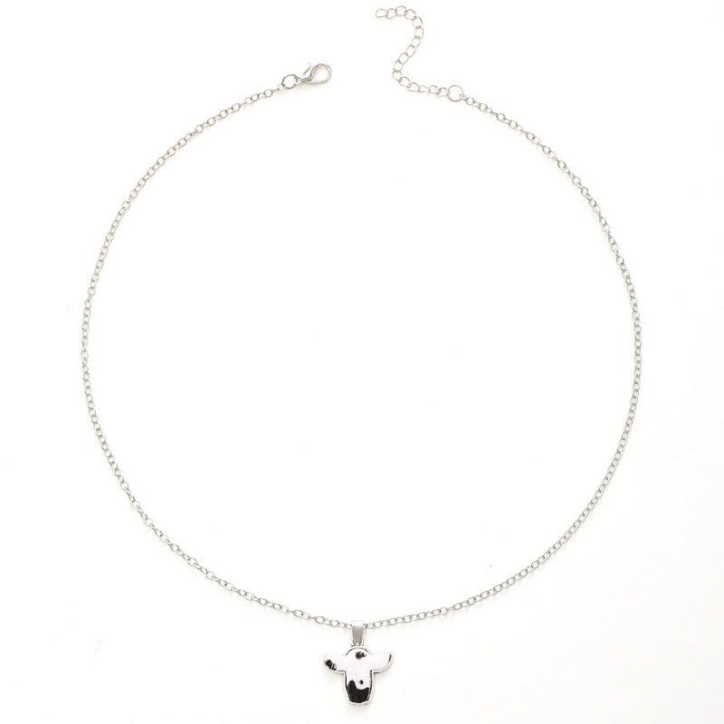 Wholesale Western Style Alloy Bull Head Pattern Pendant Necklace ACC-NE-YiTia001