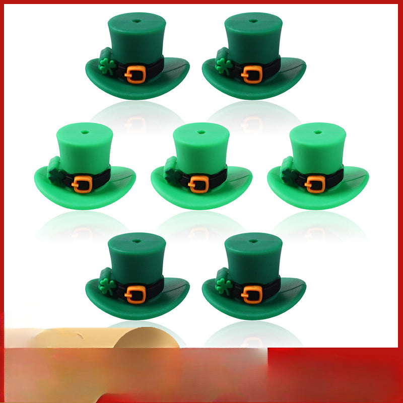 Wholesale 20pcs St. Patrick's Day Silicone 3D Focal Beads DIY Beaded Accessories ACC-BDS-RongFa049