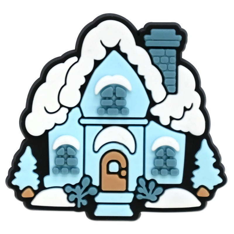 Wholesale Random 100pcs Winter Ice and Snow Series PVC Soft Rubber Shoe Buckle Decoration  ACC-SC-RYY085