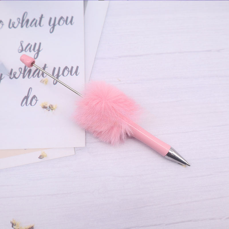 Wholesale Beadable Pen Plush Pom Pom Beadable Pen ACC-PN-CY001
