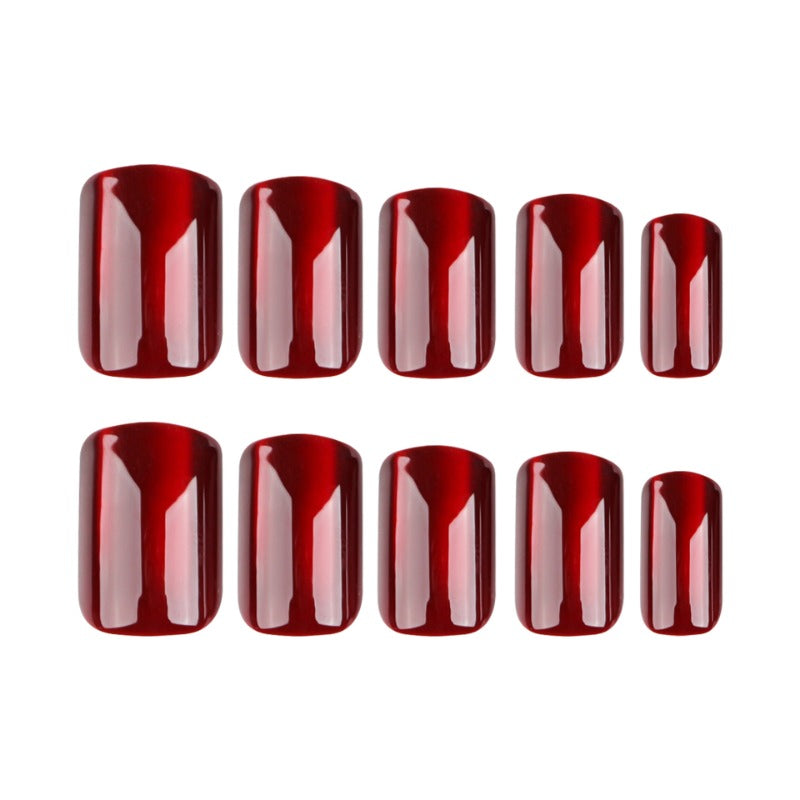Wholesale 24 Pieces/box Red Cat Eye Nails Kits Nail Stickers ACC-NS-LeFan147