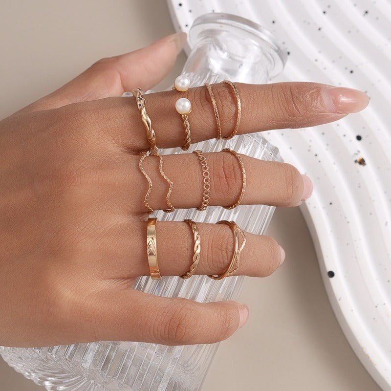 Wholesale 5pcs/set Diamond Large Butterfly Ring Set ACC-RS-YueSen002