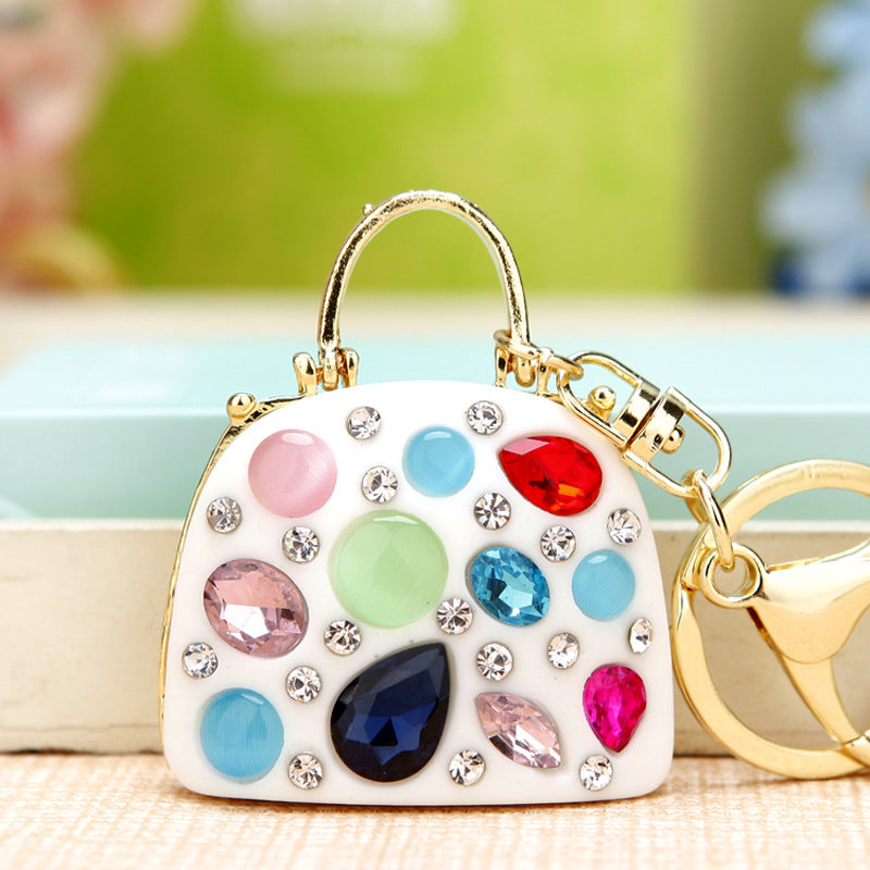 Wholesale Pearl Diamond Zinc Alloy Keychains ACC-KC-RuiYuan002