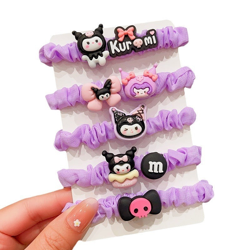 Wholesale 5pcs Children's Cartoon Cute Doll Rope Hair Scrunchies ACCVIP-HS-Huidi013
