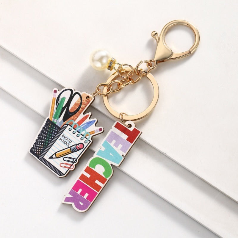 Wholesale Campus Style Graduation Season Wooden Book Keychain ACC-KC-RongR083