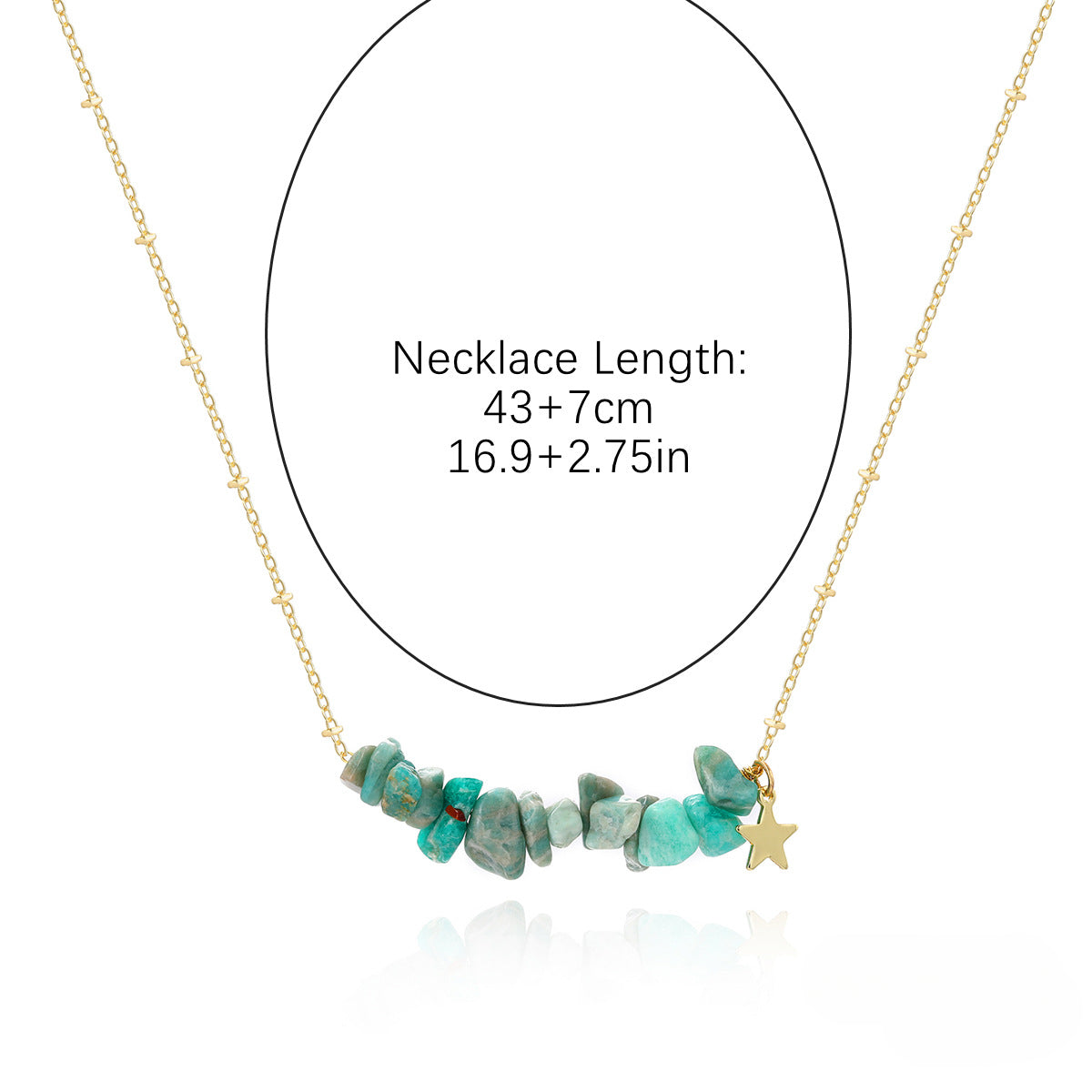 Wholesale Colorful Gravel Natural Stone Necklace ACC-NE-ManYi016