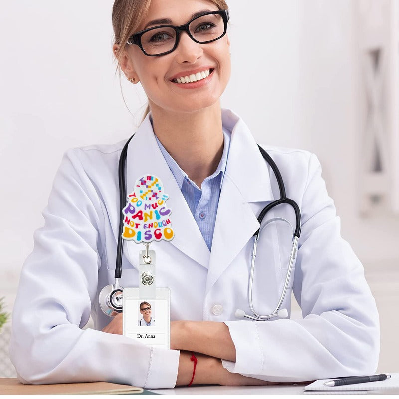 Wholesale Acrylic Medical English Retractable Rotating Medical Keychain ACC-KC-QiDing022