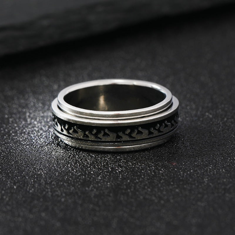 Wholesale Flame Rotating Ring Stainless Steel Ring ACC-RS-ZhongQi002