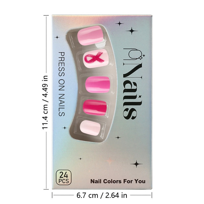Wholesale 24 Pieces/box Valentine's Day Women's Health Nails Kits Nail Stickers ACC-NS-MiKe026