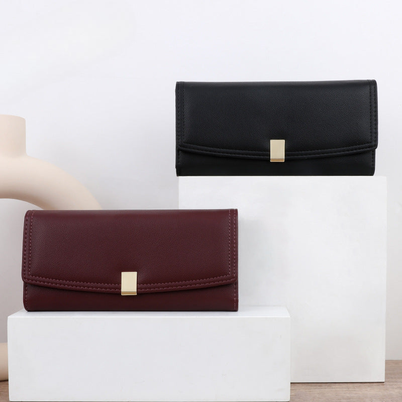 Wholesale Dark Long Large Trifold Clutch Wallet ACC-WT-Tailian004