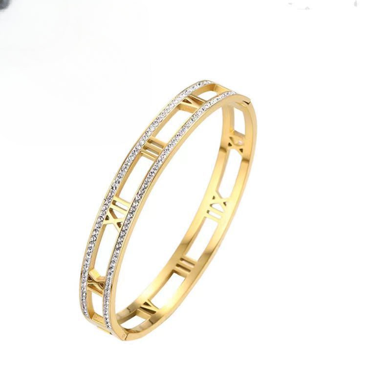 Wholesale Titanium Steel Bracelet Roman Numeral Bracelet ACC-BT-Ruih003