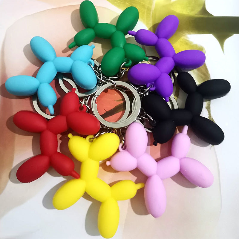 Wholesale Cute Three-dimensional Balloon Dog Keychain Cartoon Silicone Bag Ornaments ACC-KC-YCY003