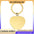 Custom Keychains with Laser Engraved Text or Logo - Multicolor Heart Shape Metal Keychains