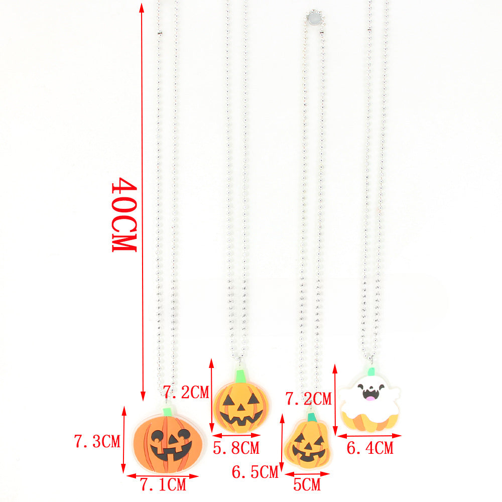 Wholesale Halloween Pumpkin Bat Necklaces ACC-NE-Shengh005