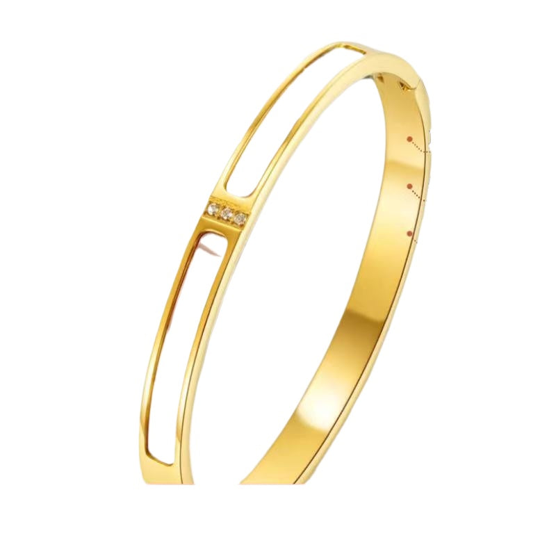 Wholesale Titanium Steel Bracelet Three Diamond Bracelet Shell Bracelet ACC-BT-Ruih004