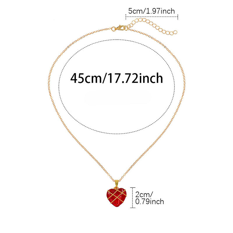 Wholesale Love Necklace Crystal Clavicle Necklace ACC-NE-TuCai004