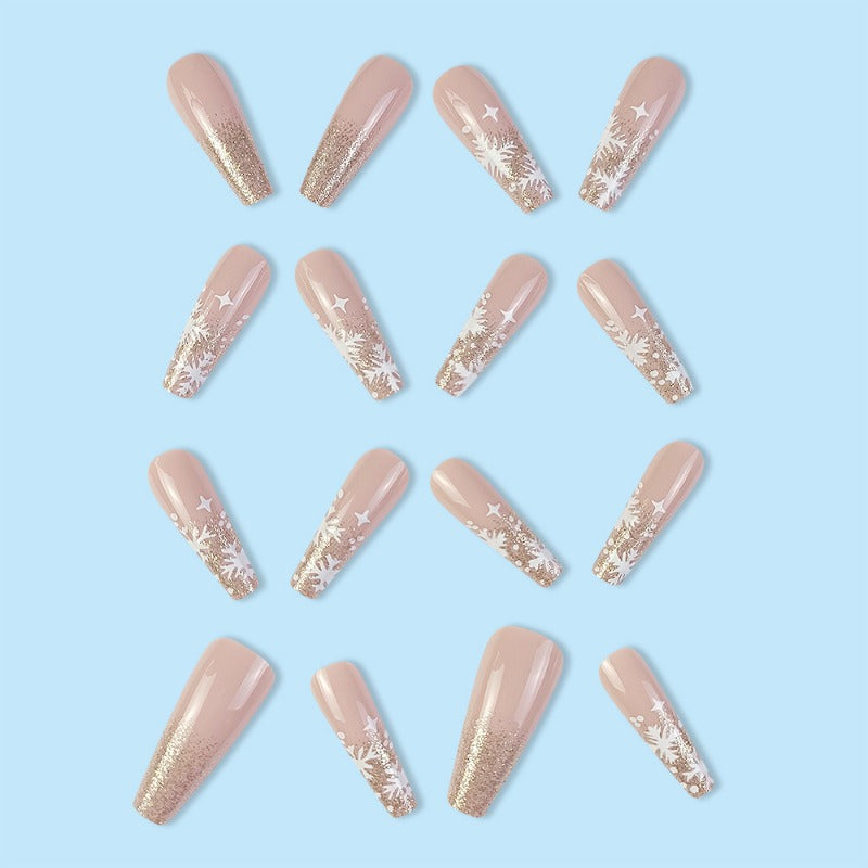 Wholesale 24 Pieces/box Christmas Snowflake Nails Kits Nail Stickers ACC-NS-QXJ044