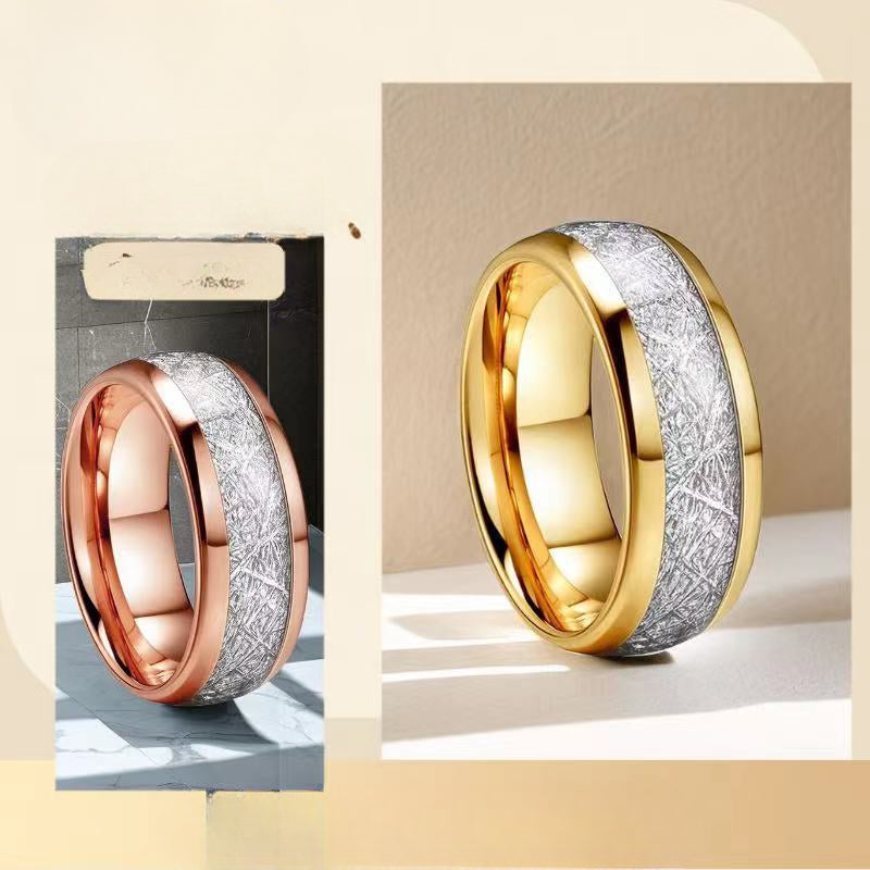 Wholesale Titanium Steel Ring Men's Silk Rime Stainless Steel ACC-RS-Xinj008