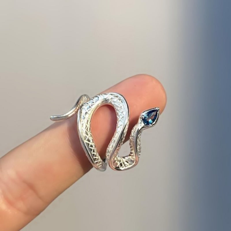 Wholesale Snake Ring Topaz Open Adjustable Ring ACC-RS-YunJin004