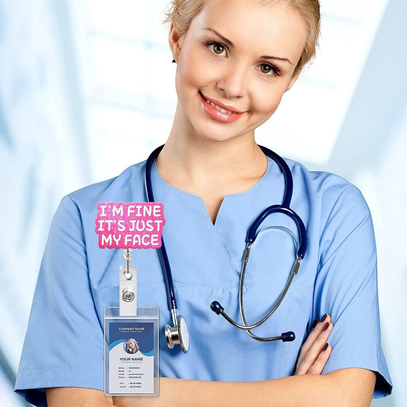 Wholesale Acrylic Glitter Letters Retractable Rotating Badge Keychain ACC-KC-QiDing011