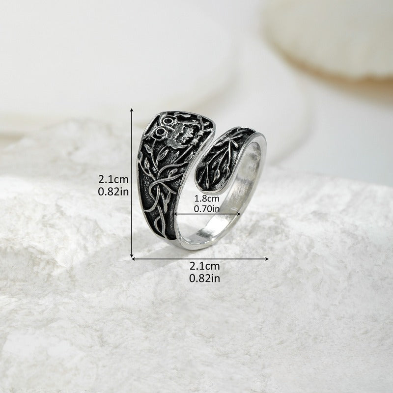 Wholesale Tree of Life Owl Pattern Ring ACC-RS-QingHe006