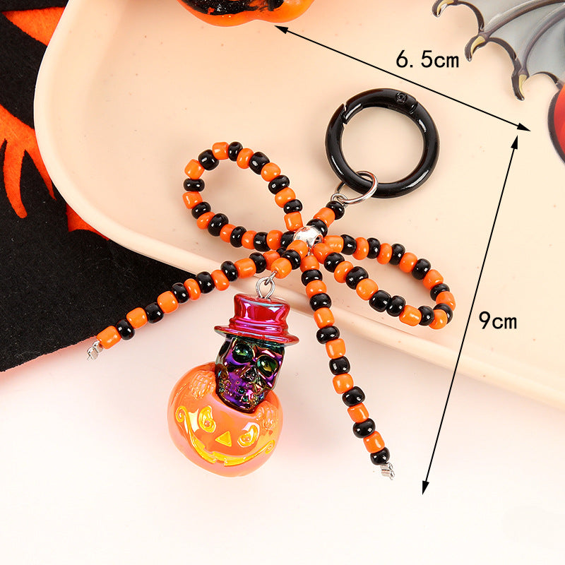 Wholesale Halloween Rice Bead Bow Keychains ACC-KC-GeLian002