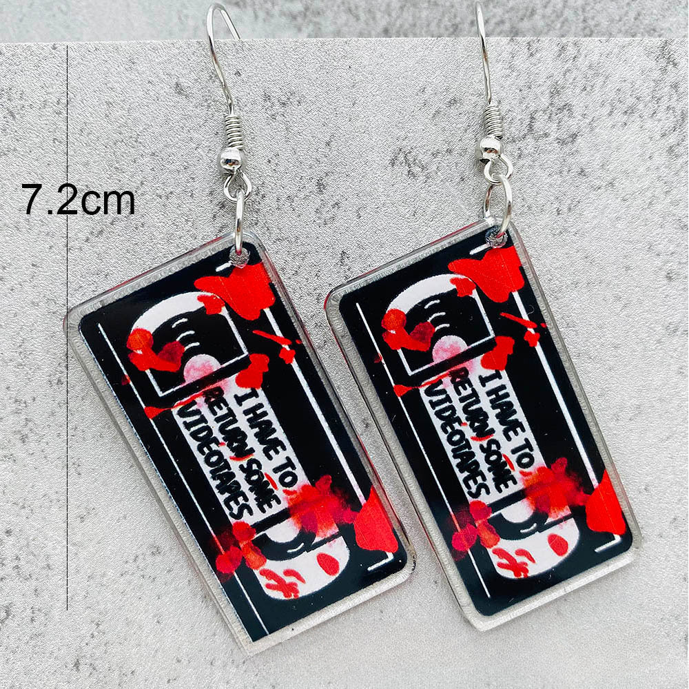 Wholesale Halloween Skull OUIJA Acrylic Earrings ACC-ES-ChenY034