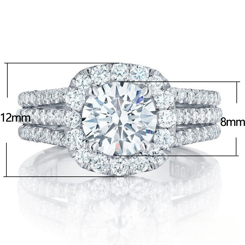 Wholesale Diamond Zircon Copper Jewelry Wedding Rings ACC-RS-Caos005