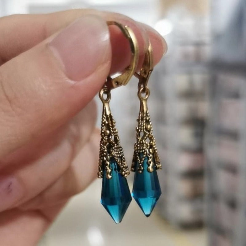 Wholesale Simple Versatile Vintage Crystal Women's Earrings ACC-ES-ZhiLing009