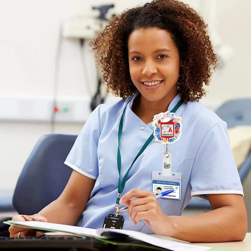 Wholesale Acrylic Flower Infusion Bag Retractable Badge Scroll Keychain ACC-KC-LingYu008