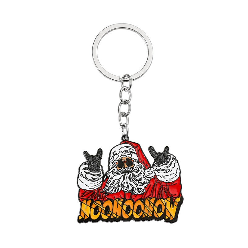 Wholesale Christmas Creative Funny Pattern Santa Claus Alloy Keychain  ACC-KC-KeFeng001
