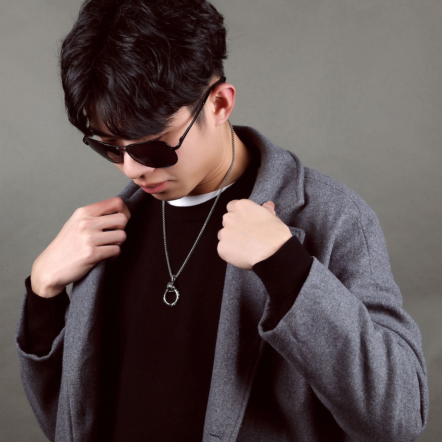 Wholesale Cross Men' s Titanium Steel Necklace