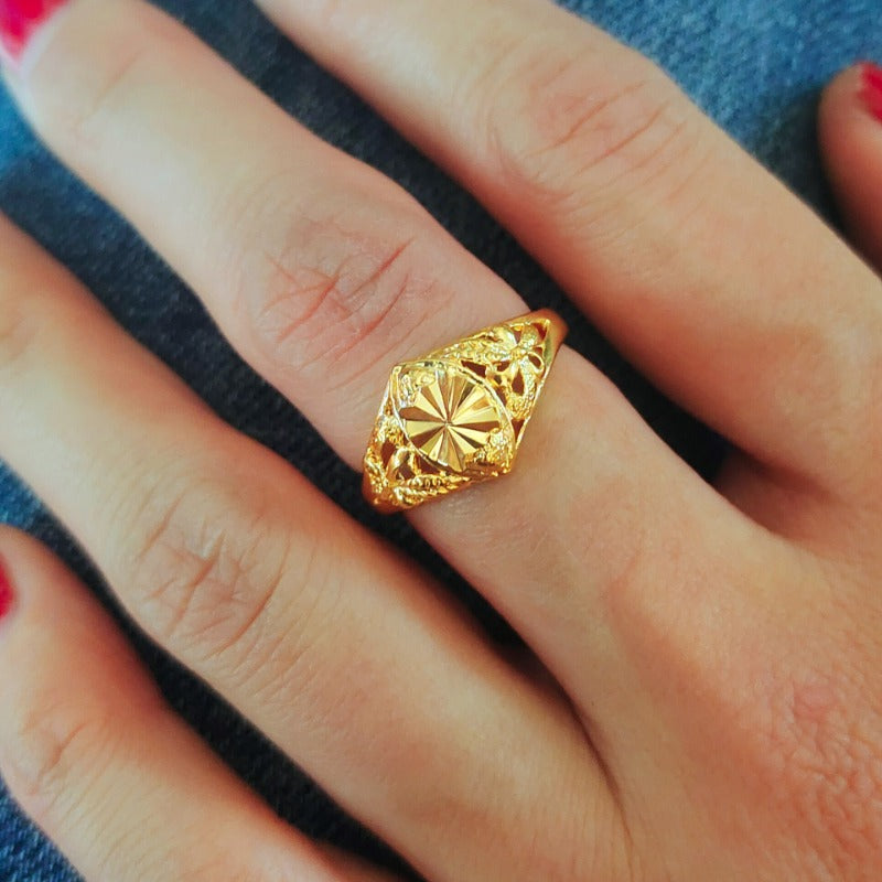 Wholesale Gold Big Flower Ring ACC-RS-WanXi010