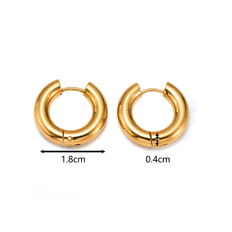 Wholesale Gold Combination Set Stainless Steel 18K Gold Plated Geometric Vintage Earrings ACC-ES-MuShan020