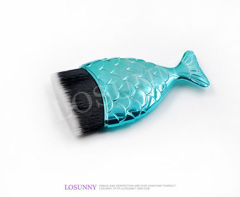Wholesale Single Mermaid Tail Foundation Brush Makeup Brush Blush Brush Beauty Makeup Tools ACC-MB-LXY002