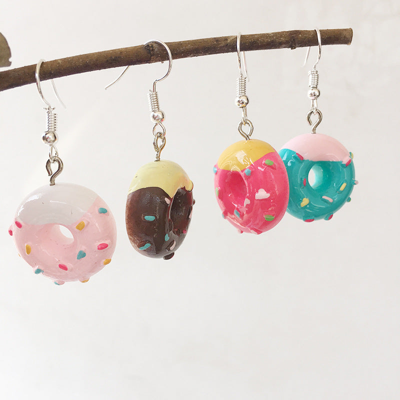 Wholesale Cute Simulation Thousand Layer Cake Donut Earrings ACC-ES-ChouT009